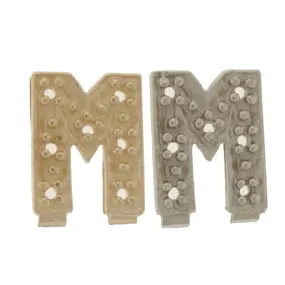 14KY & 14KW Block Initial 9mm M For .01pt Stone