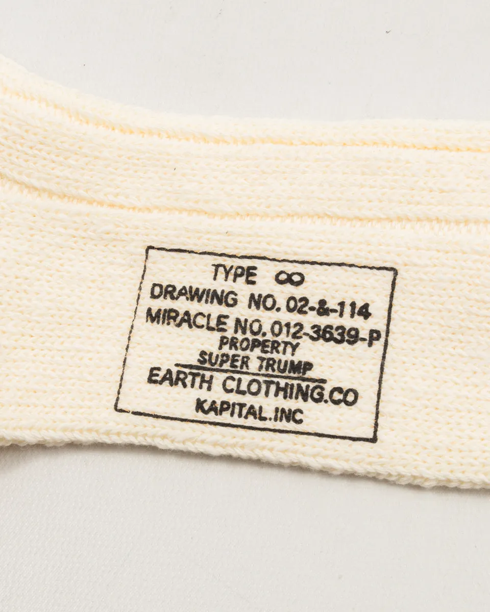 56 Yarns MA-1 RAINBOWY HAPPY HEEL Socks - White