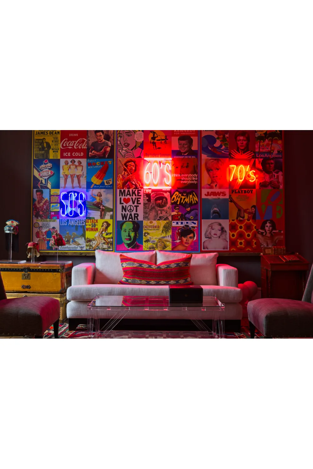 60s Icons Neon Wall Art | Andrew Martin The Sixties