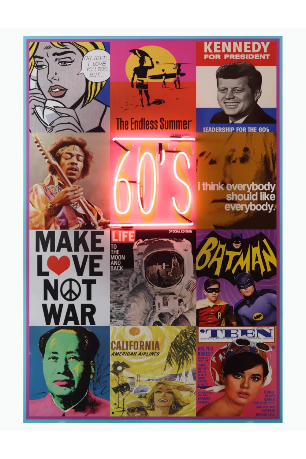 60s Icons Neon Wall Art | Andrew Martin The Sixties
