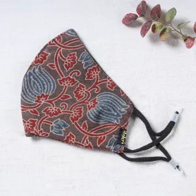 Ajrakh Block Printed Cotton 3 Layer Snug Fit Face Cover