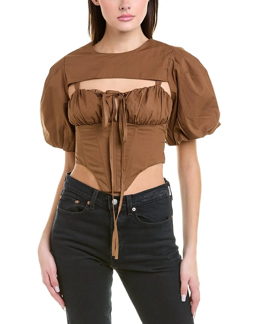 & Rouge Cropped Corset Top
