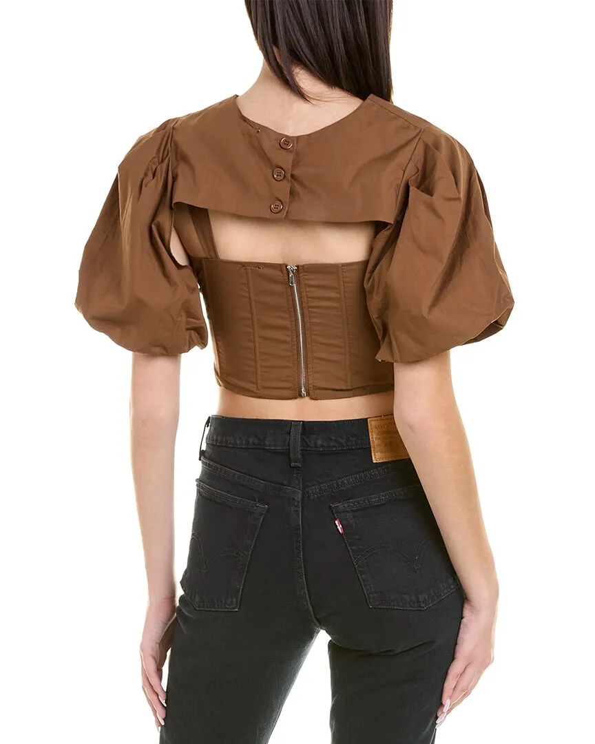 & Rouge Cropped Corset Top