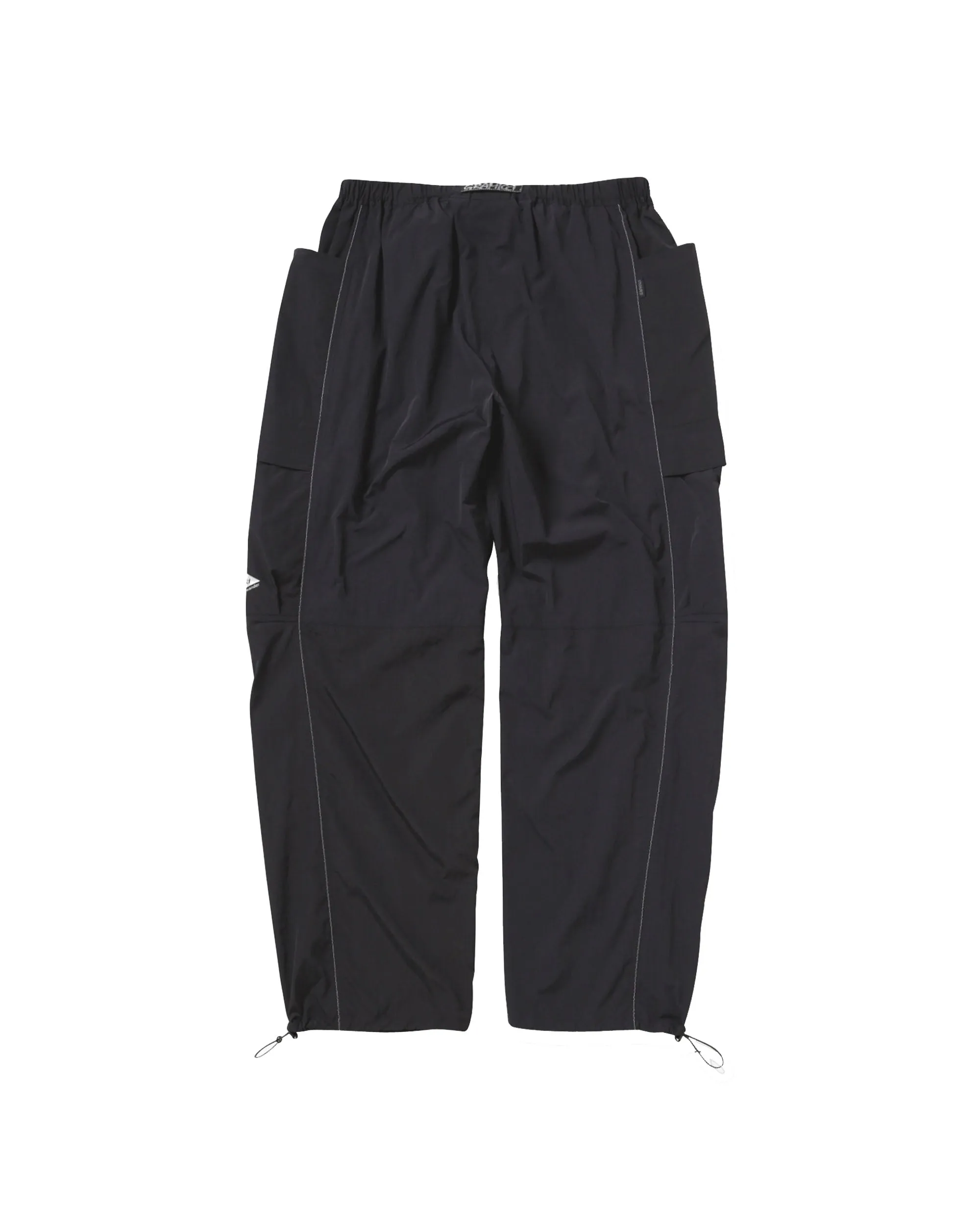 And Wander Patchwork Wind Pant - Black