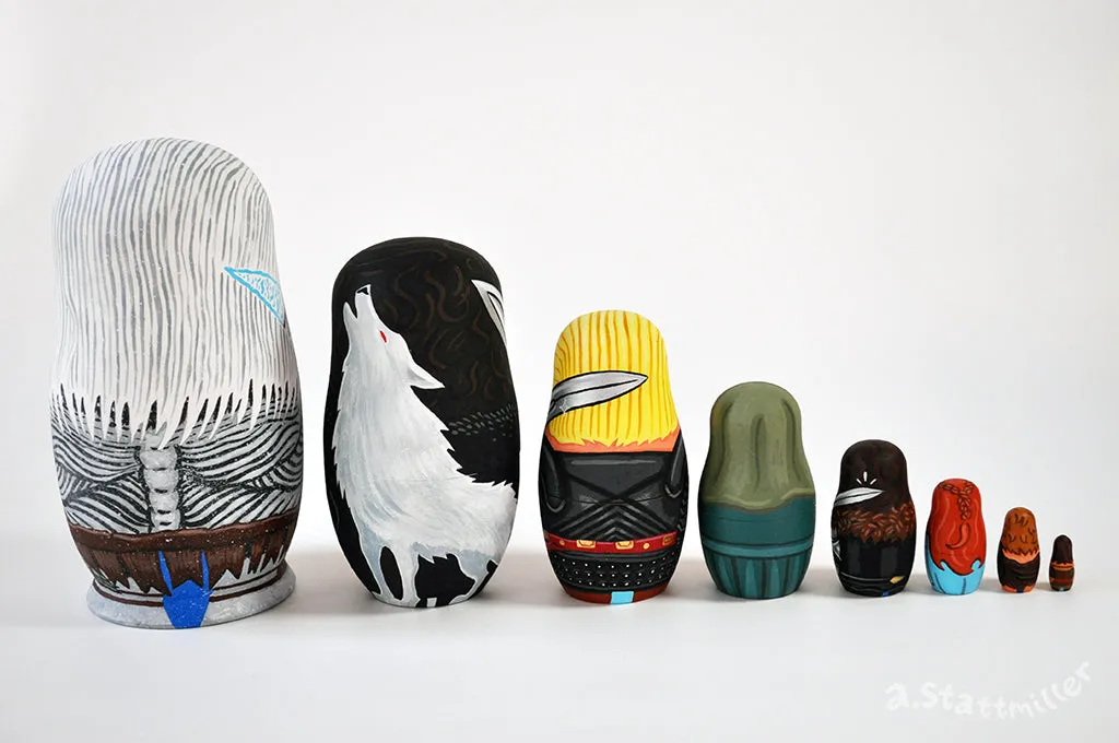 Andy Stattmiller - "Game of Thrones Nesting Dolls - Ice Set"
