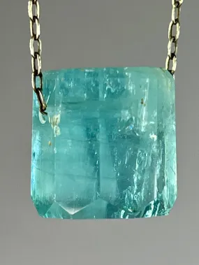 Aquamarine Crystal Necklace