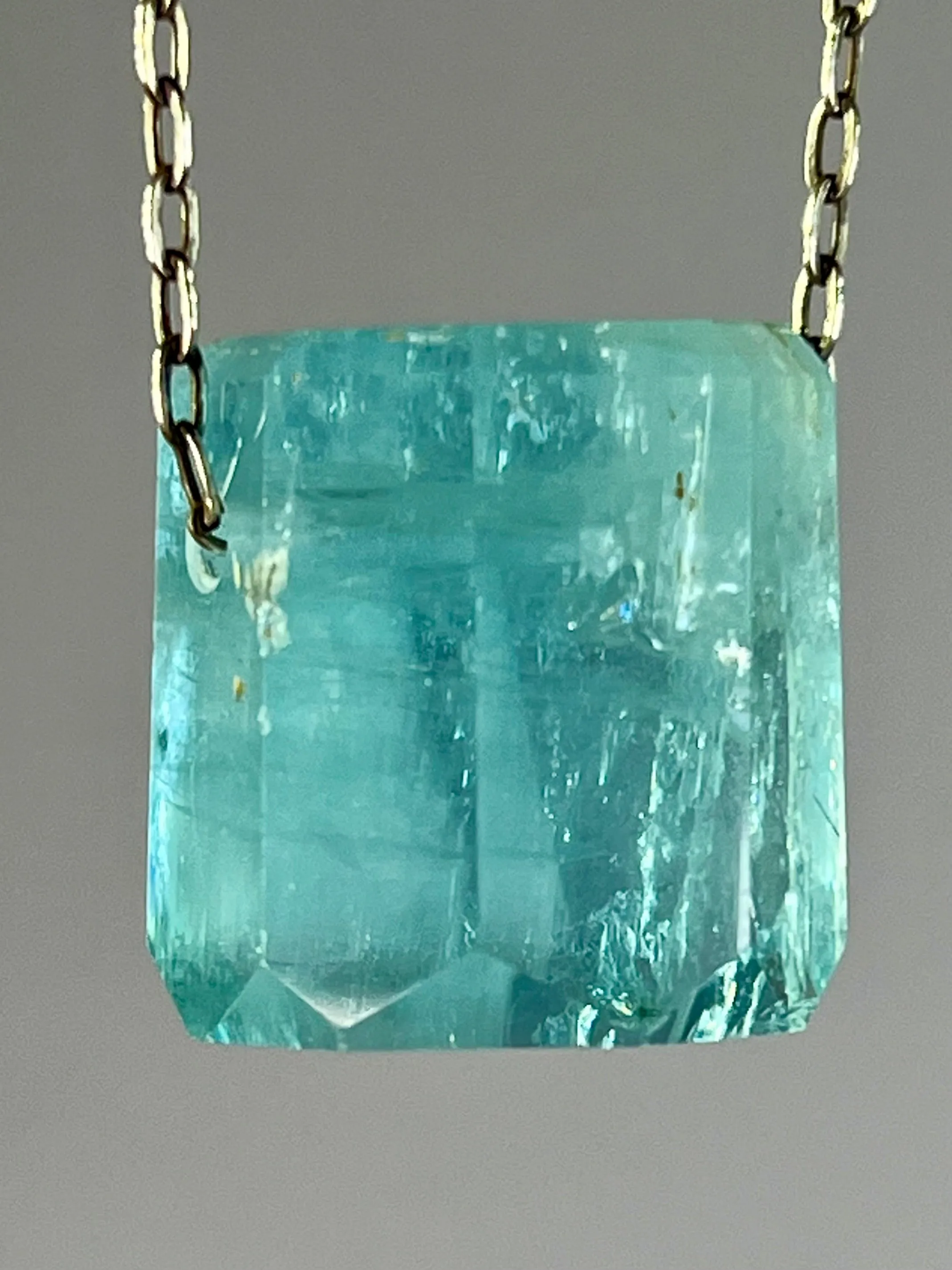 Aquamarine Crystal Necklace