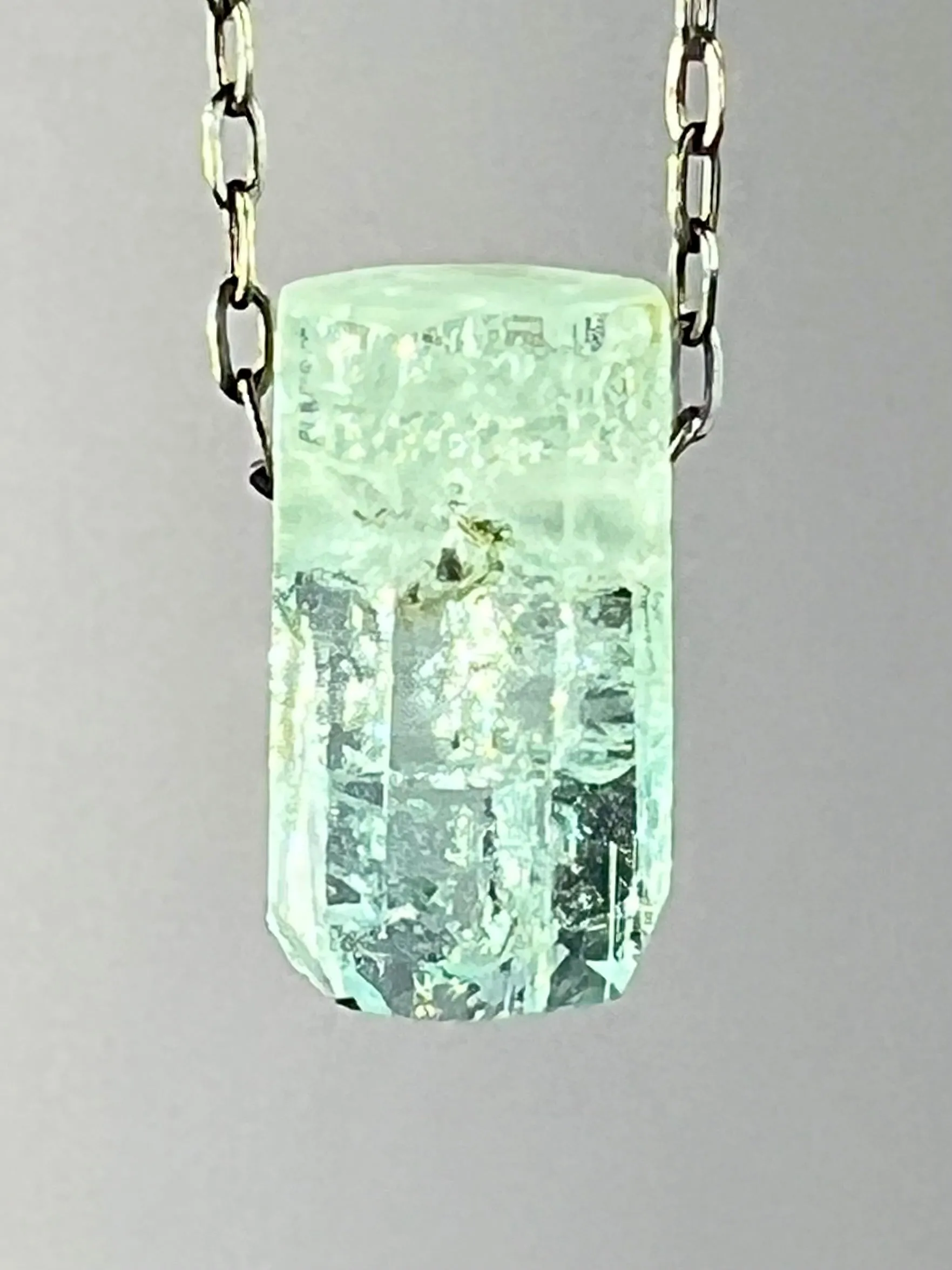 Aquamarine Crystal Necklace
