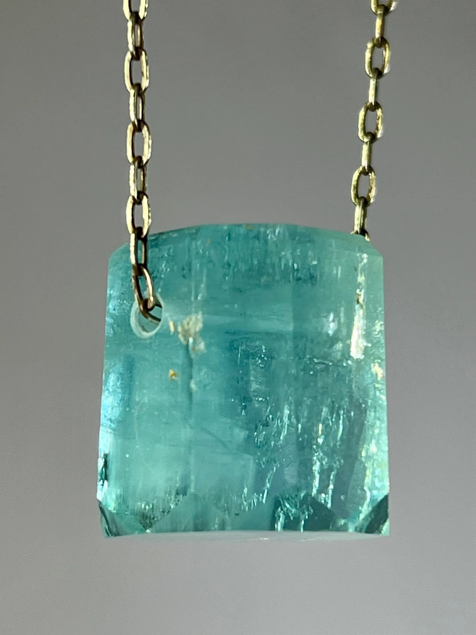 Aquamarine Crystal Necklace
