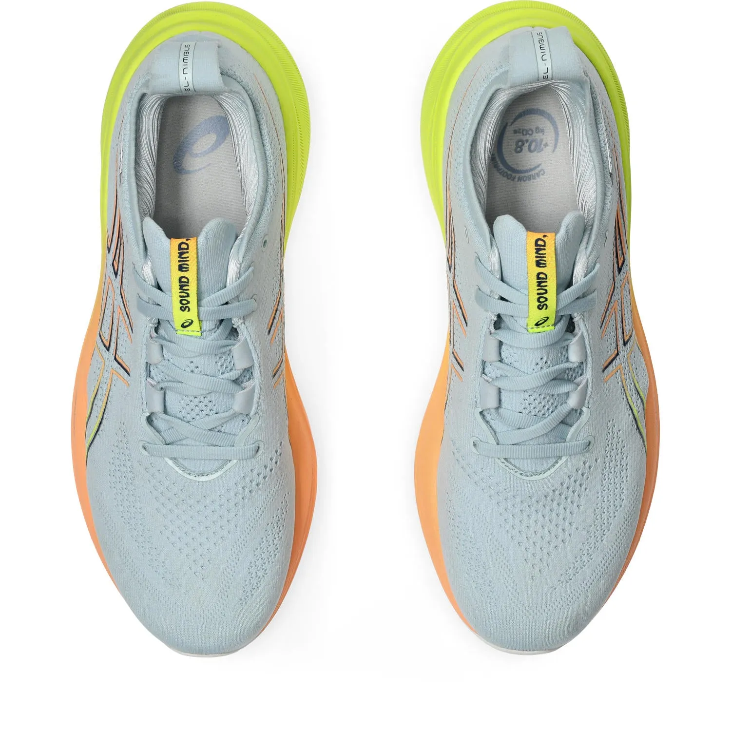 Mens Asics Gel-Nimbus 26 Paris Edition Running Shoe - Light Celadon/Safety Yellow