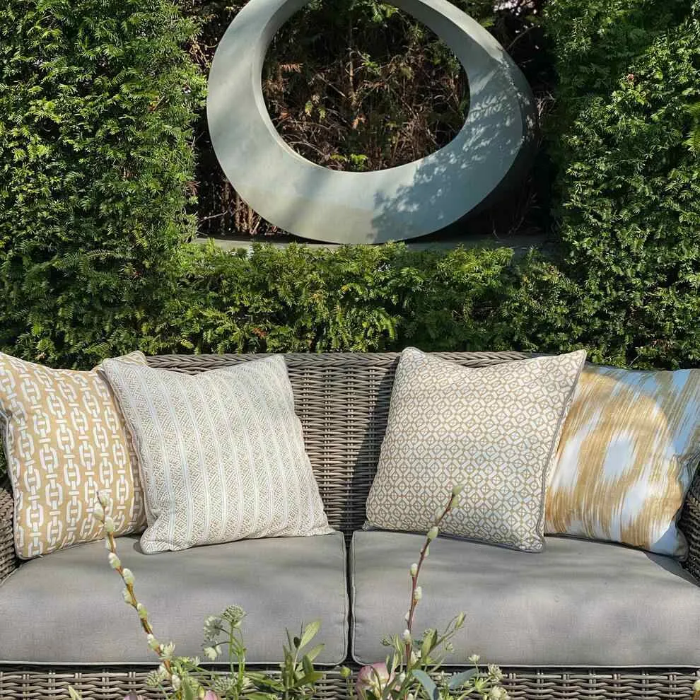 Audley Outdoor Cushion - Ochre - Andrew Martin