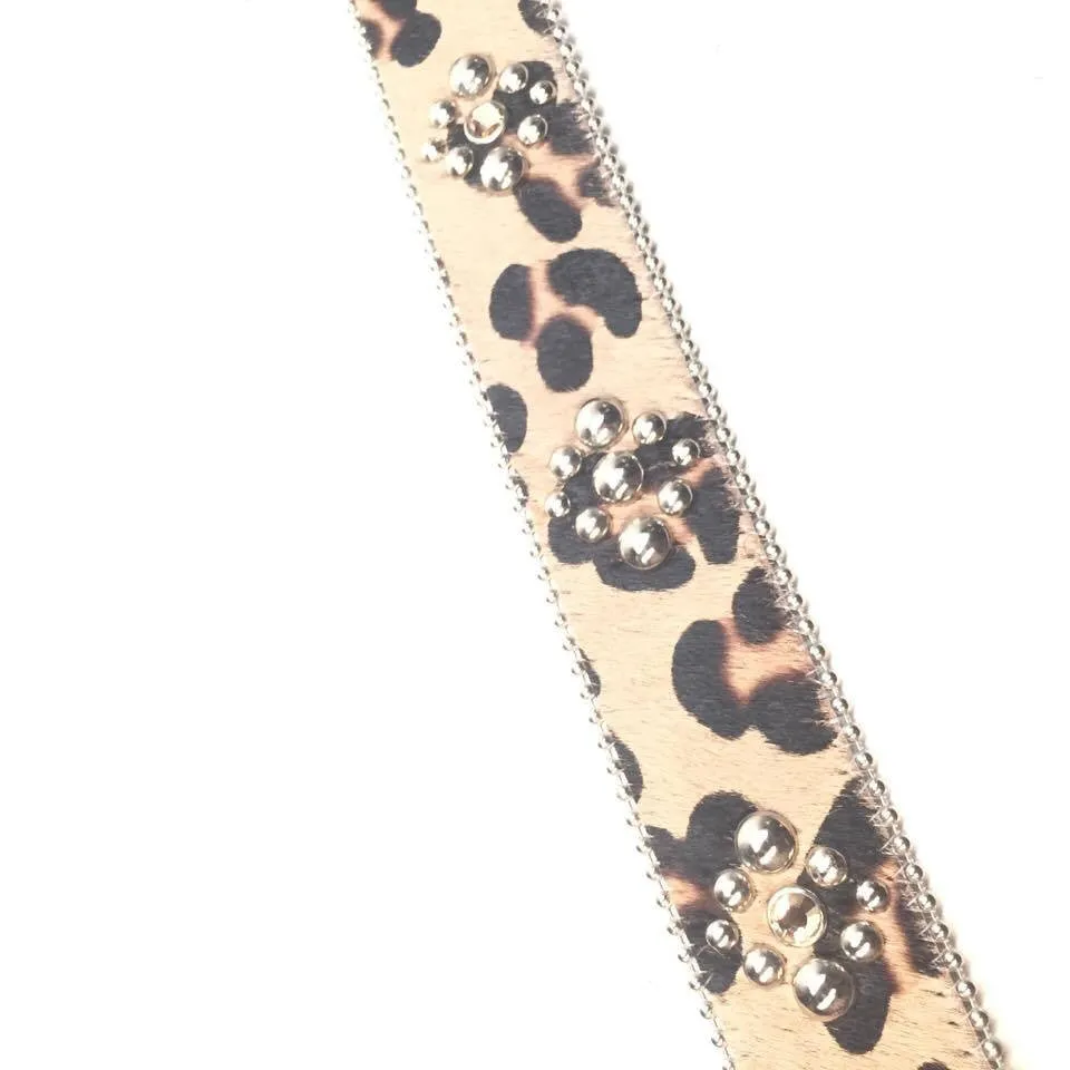 b.b. Simon "Leopard Pony Hair" Crystal Belt