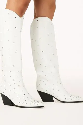 Billini Zoelle White Boots