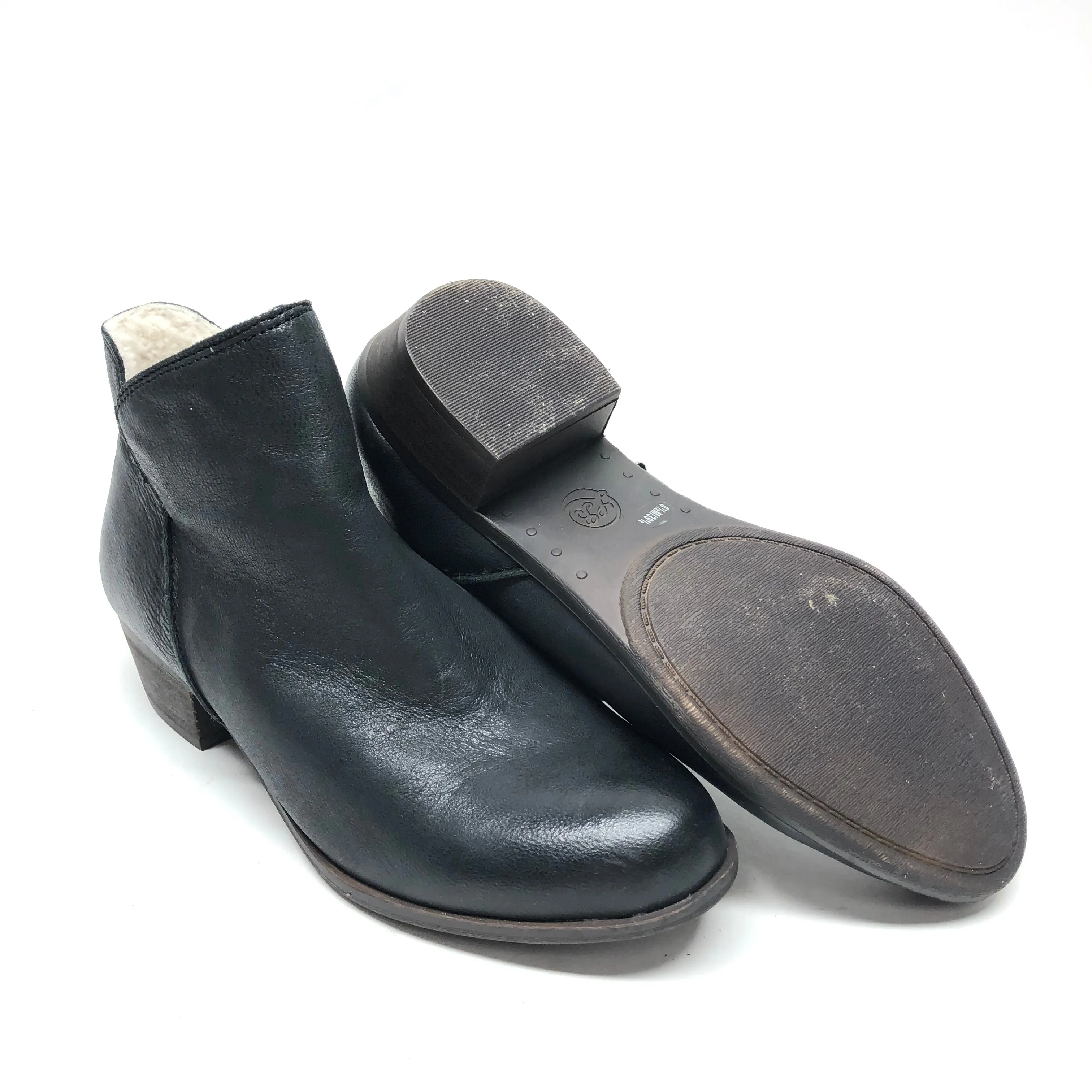 Black Boots Ankle Heels Lucky Brand, Size 8.5