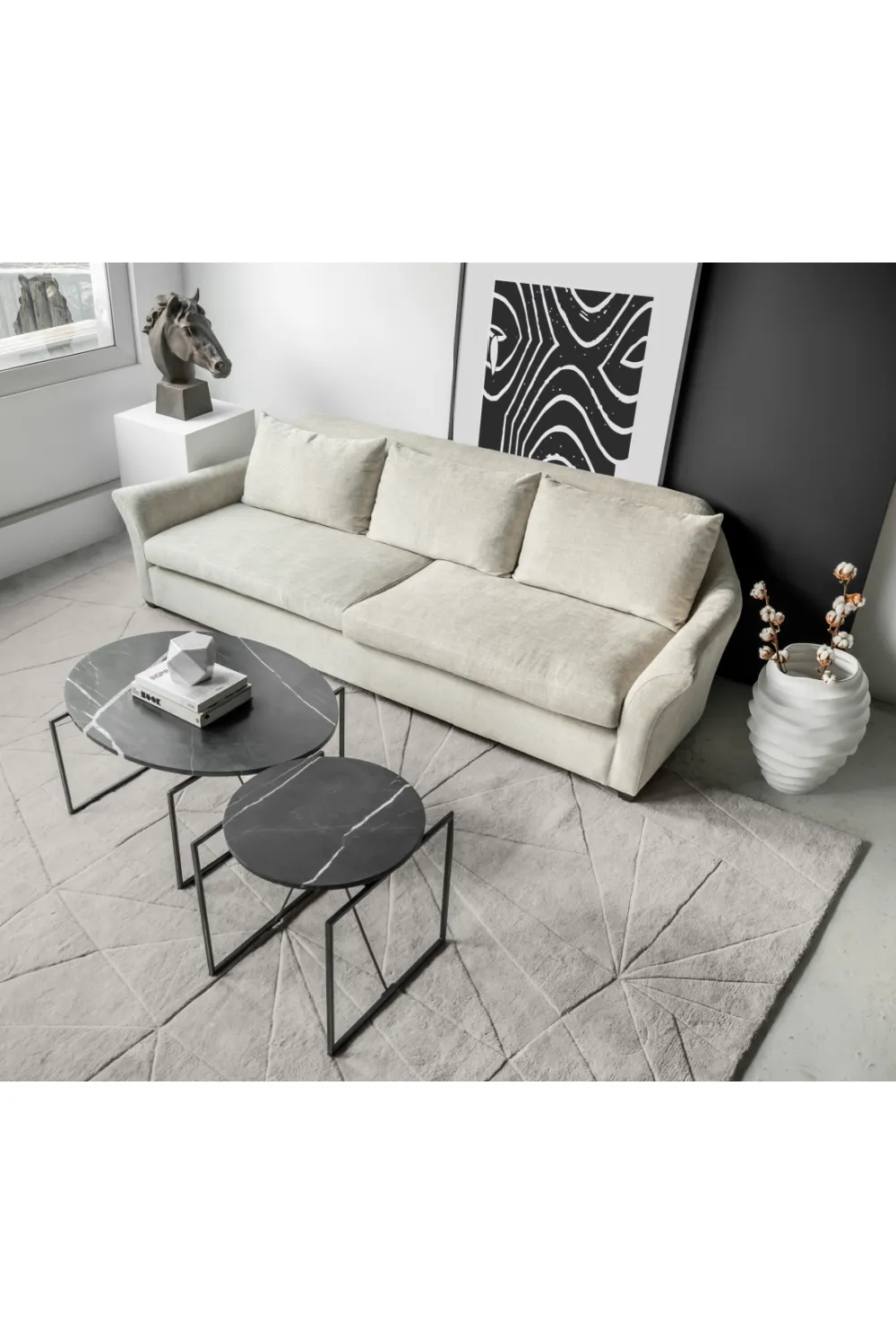 Black Marble Side Table | Andrew Martin Georgina