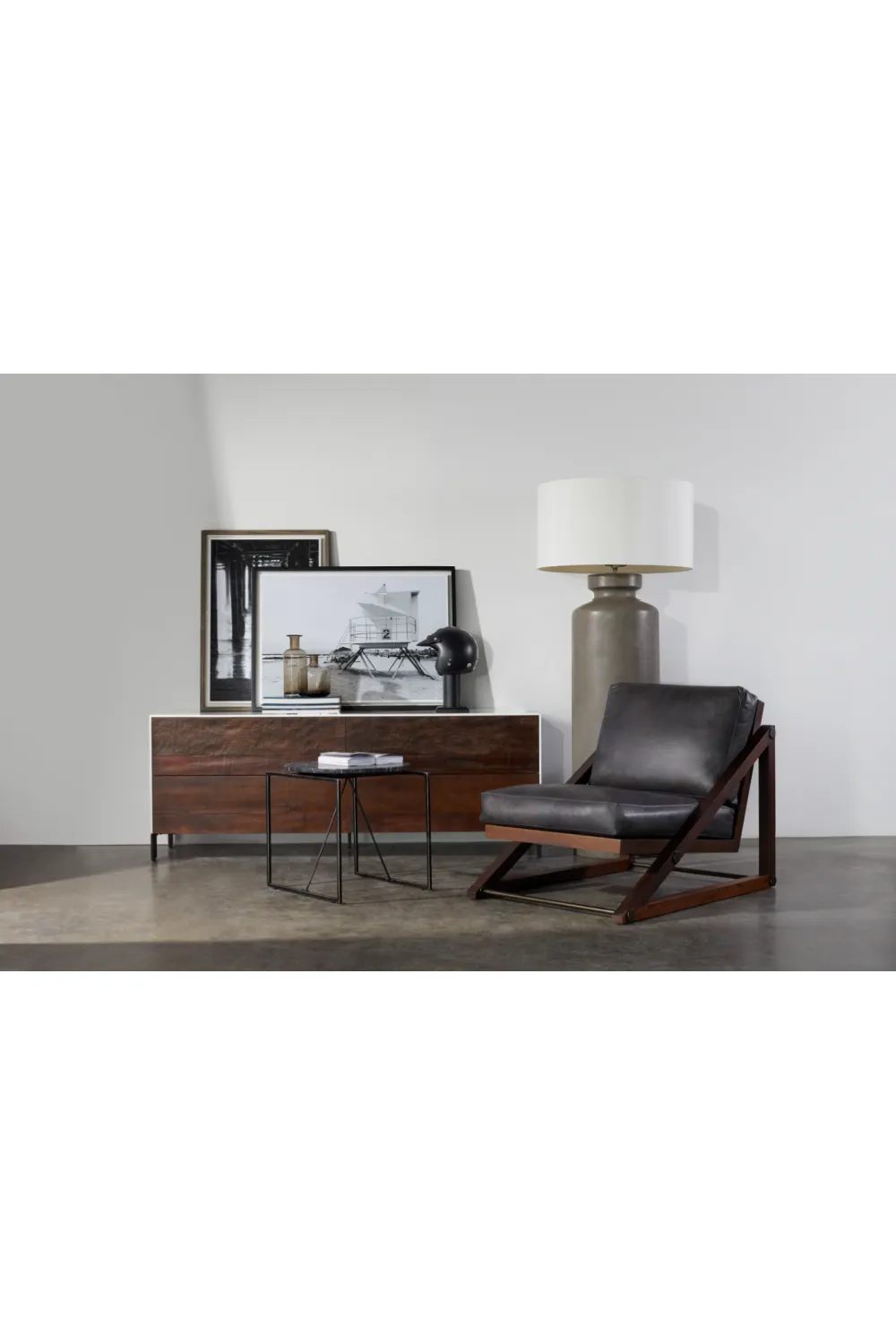 Black Marble Side Table | Andrew Martin Georgina