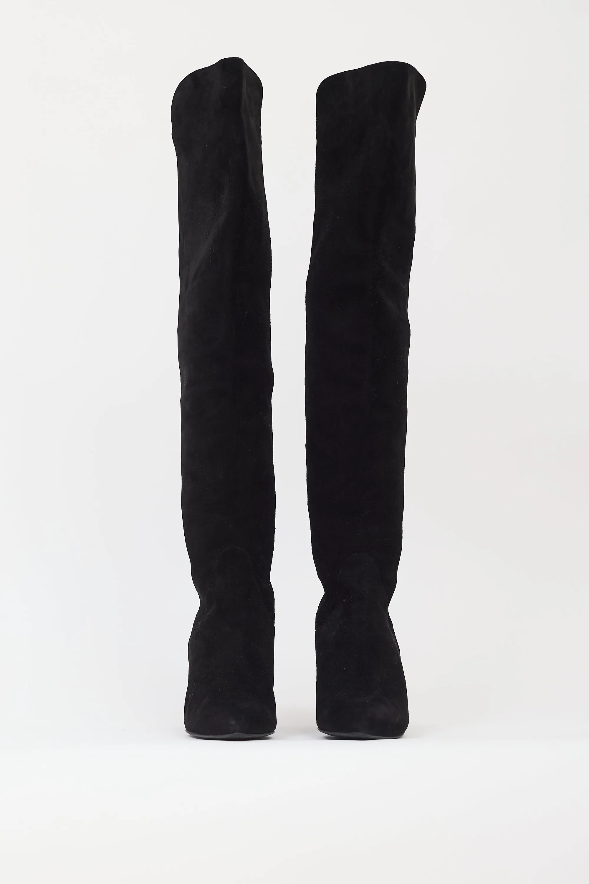 Black Suede Gillian Over The Knee Boot