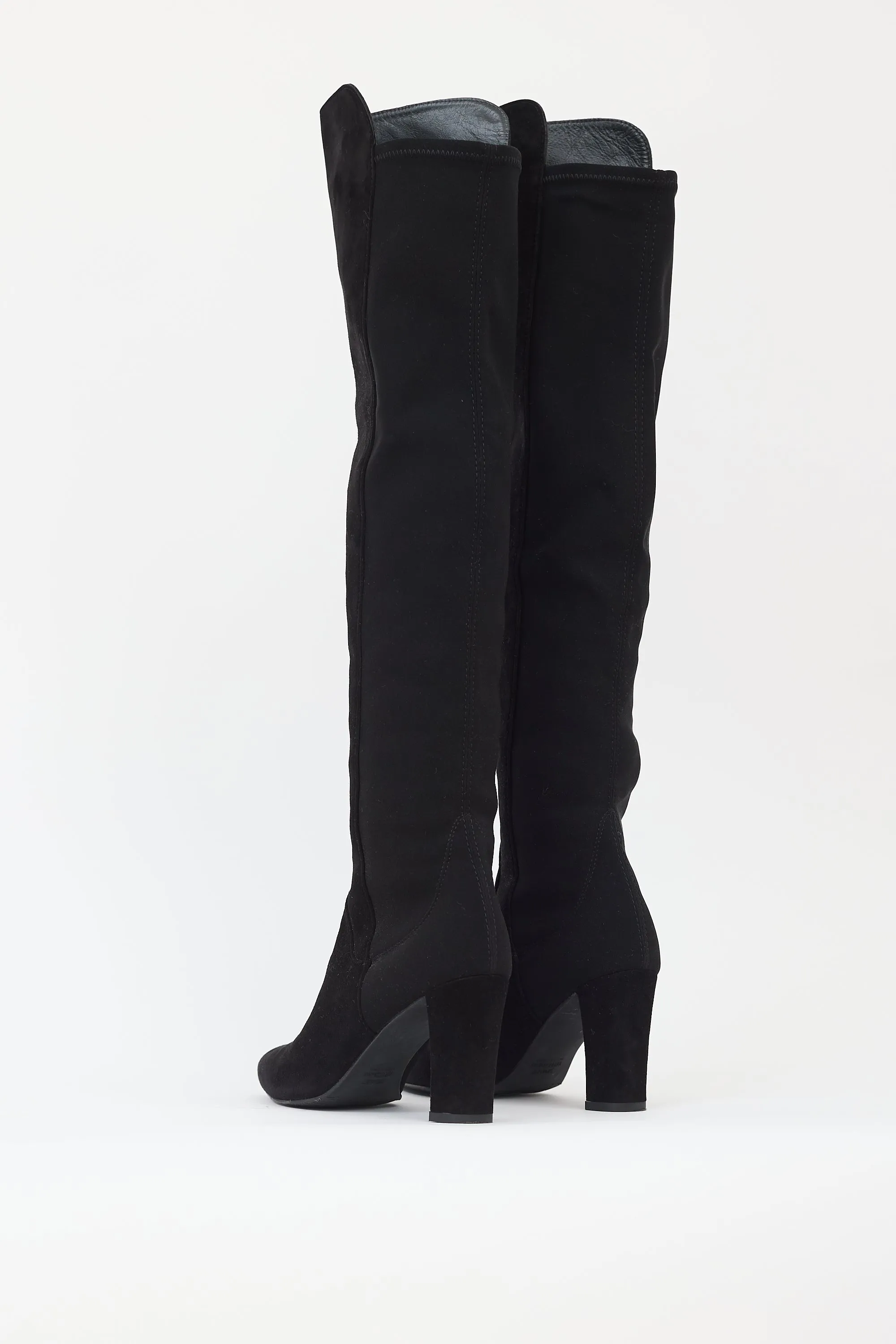 Black Suede Gillian Over The Knee Boot