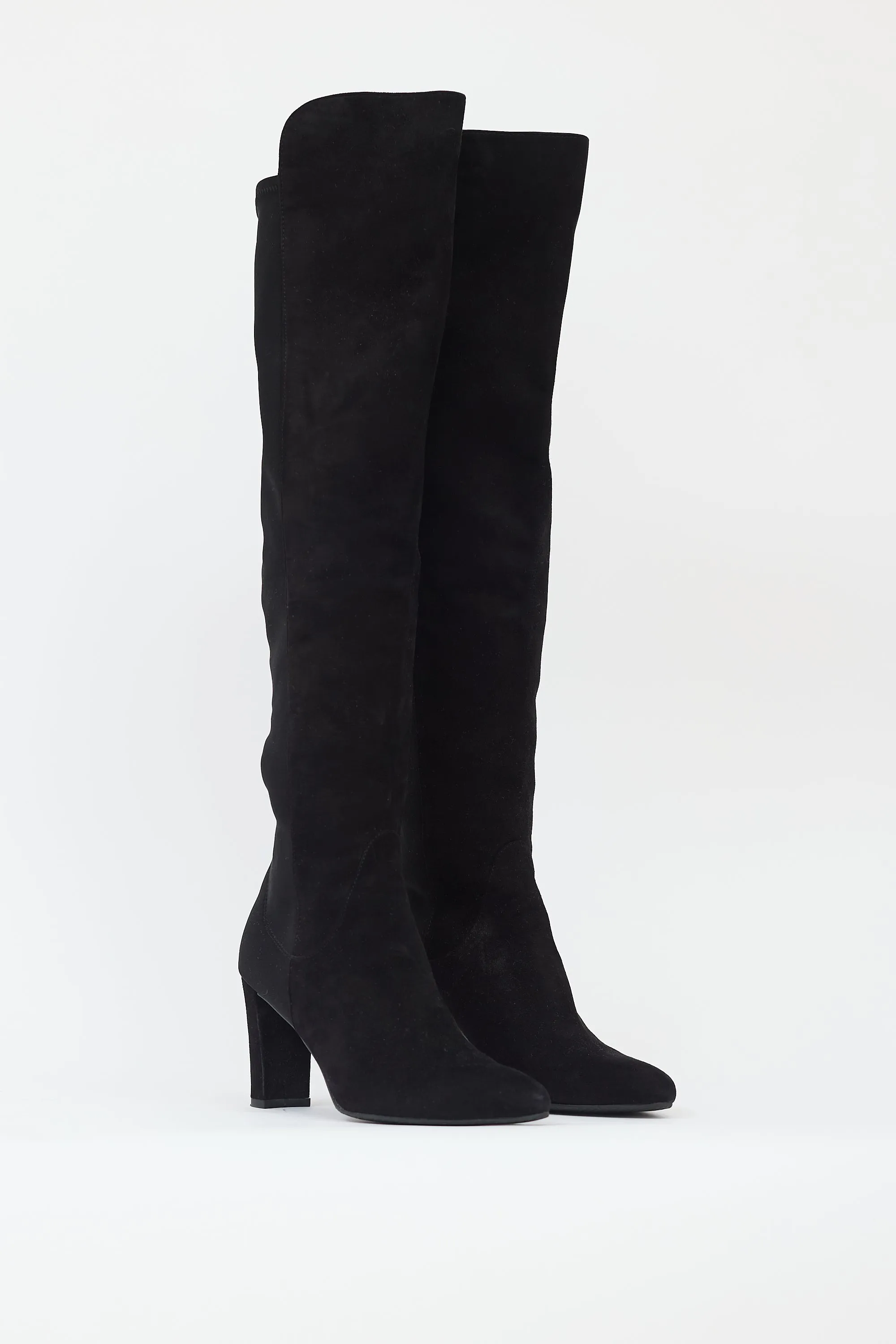 Black Suede Gillian Over The Knee Boot