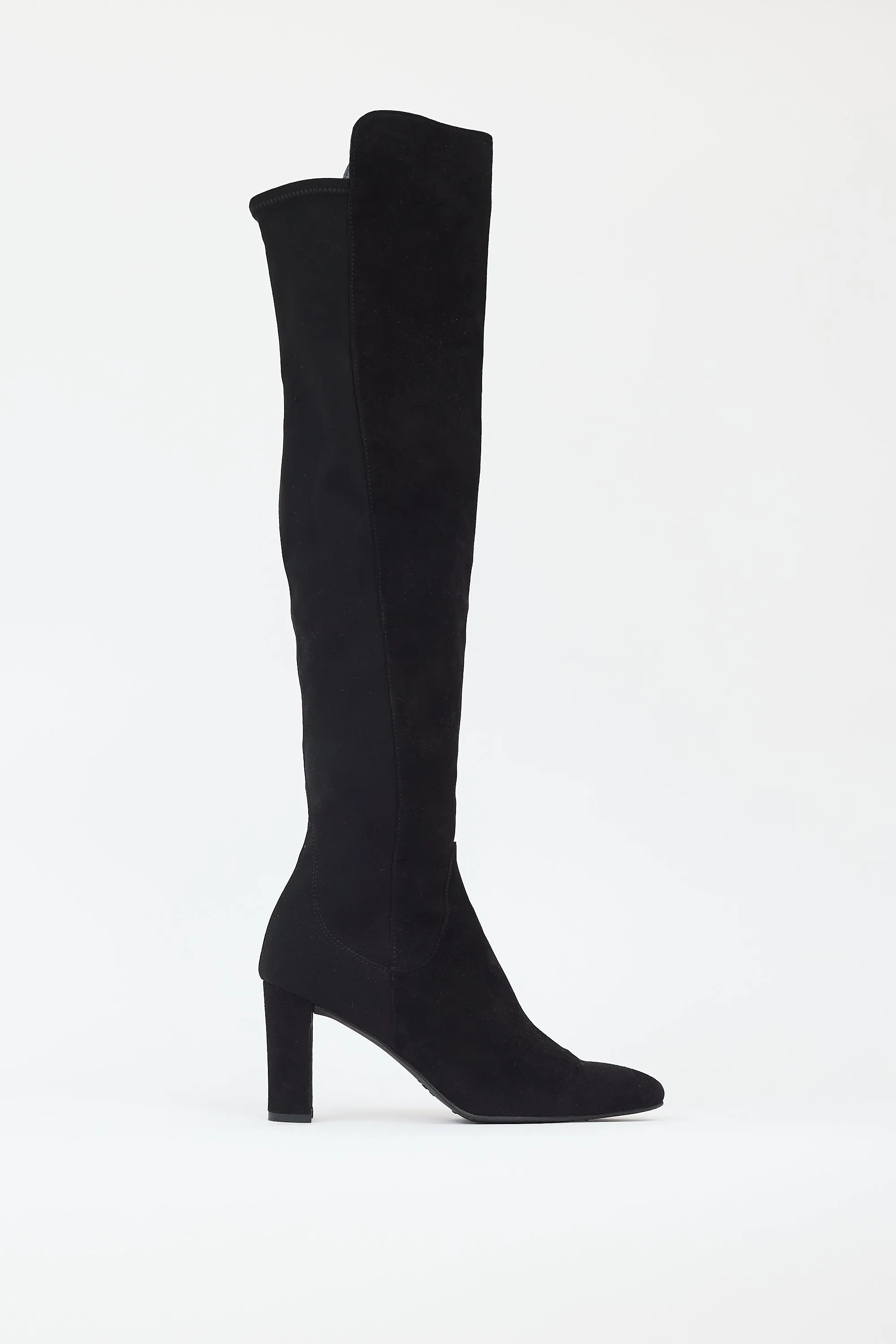 Black Suede Gillian Over The Knee Boot