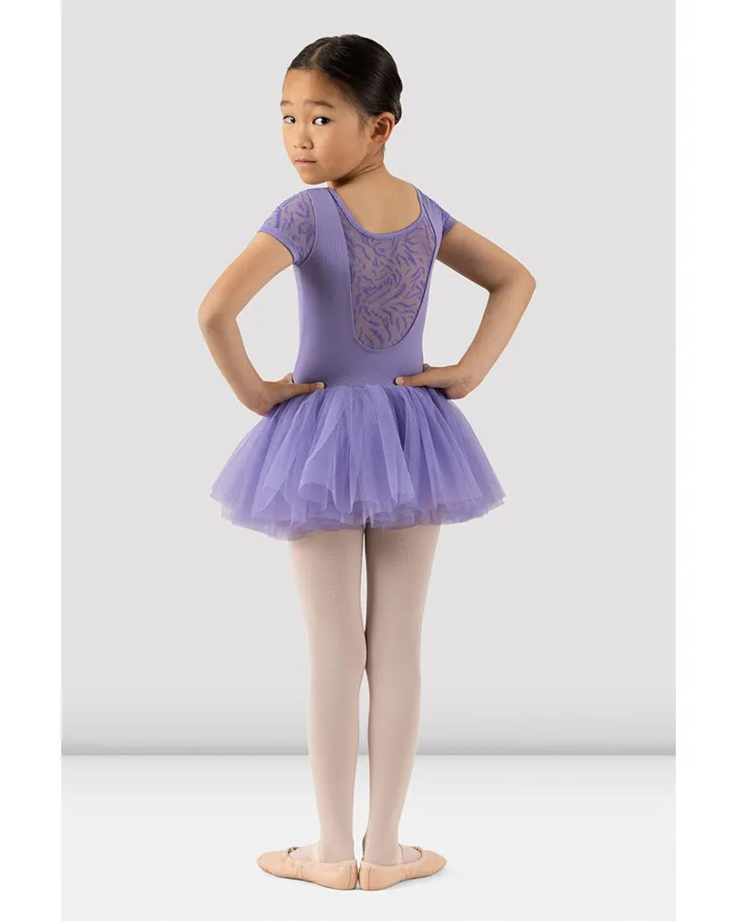 Bloch Holly Scoop Neck Mesh Detail Cap Sleeve Tutu Ballet Dress  - CL3332 Girls