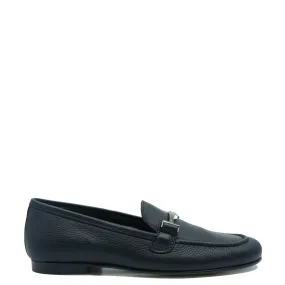 Brunellis Black Pebbled Buckle Dress Shoe
