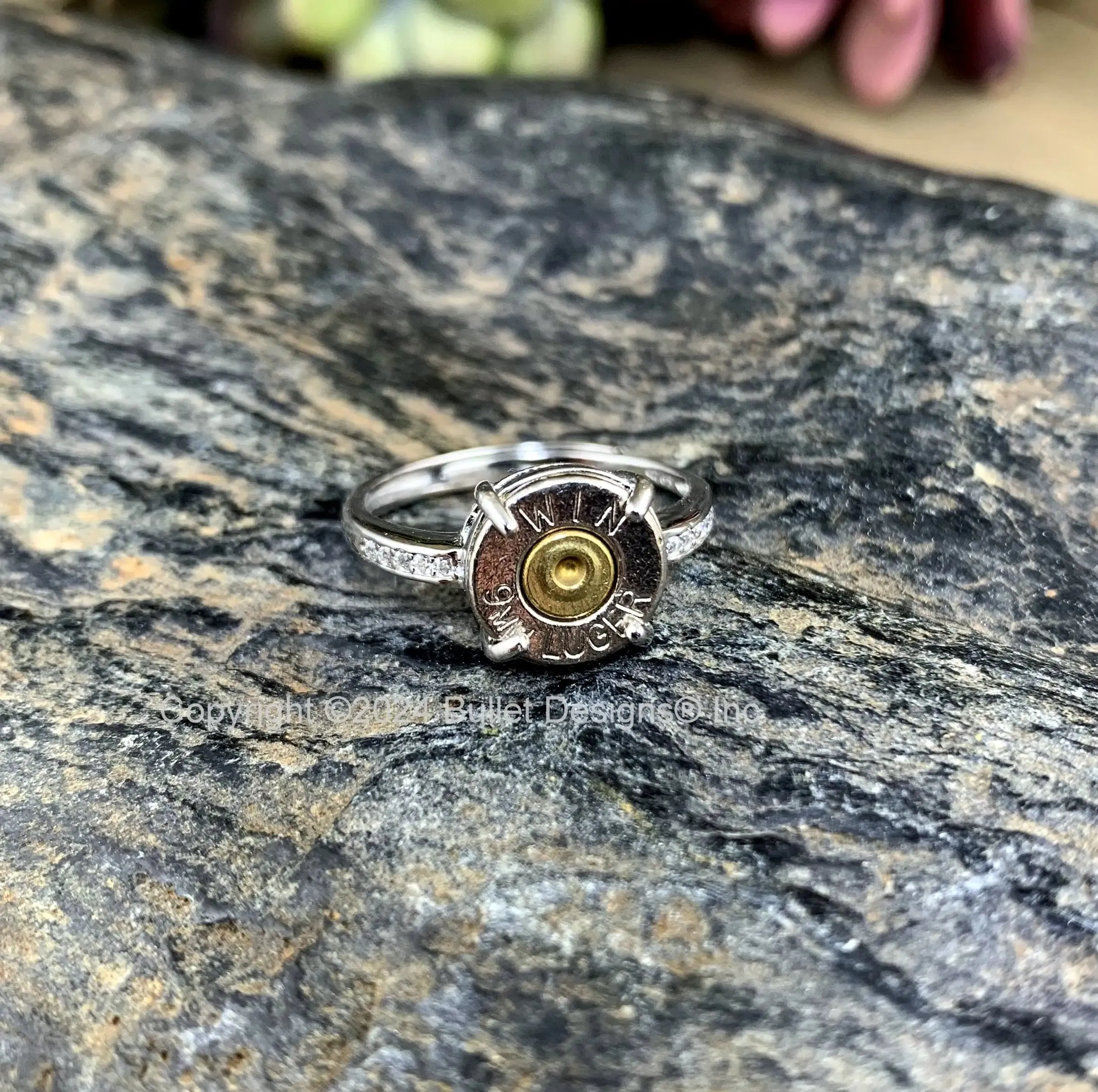 Bullet Ring / Custom Sterling Silver 9mm Adjustable Bullet Engagement Ring / Custom Bullet Ring / Winchester Bullet Ring / Winchester Ring