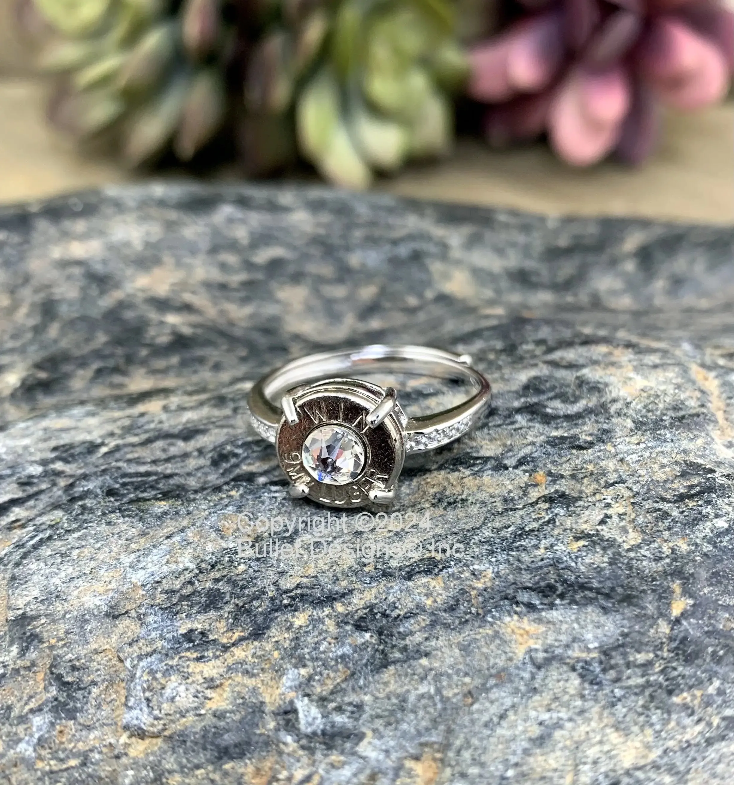 Bullet Ring / Custom Sterling Silver 9mm Adjustable Bullet Engagement Ring / Custom Bullet Ring / Winchester Bullet Ring / Winchester Ring