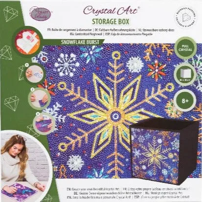 CA-FSBKT9: Crystal Art Folding Storage Box - Snowflake Burst