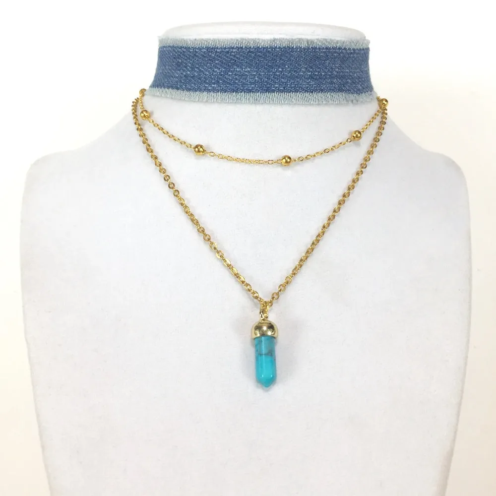 Cadence Crystal Stone Necklace
