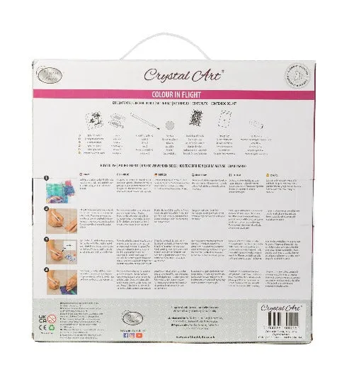 CAK-QVC-3030M-09: Colour in Flight  (with special crystals) 30x30cm Crystal Art Kit