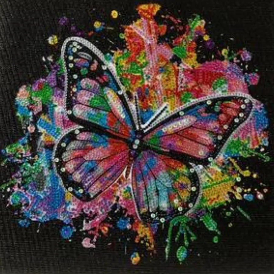 CAK-QVC-3030M-09: Colour in Flight  (with special crystals) 30x30cm Crystal Art Kit
