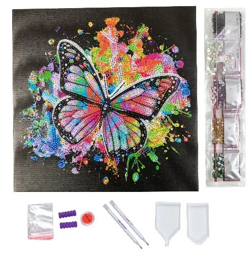 CAK-QVC-3030M-09: Colour in Flight  (with special crystals) 30x30cm Crystal Art Kit