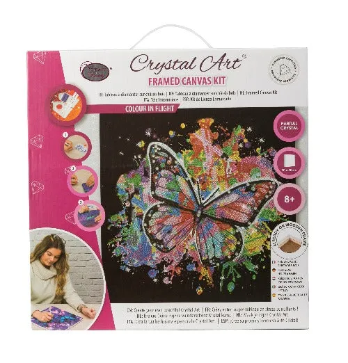 CAK-QVC-3030M-09: Colour in Flight  (with special crystals) 30x30cm Crystal Art Kit