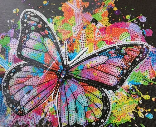 CAK-QVC-3030M-09: Colour in Flight  (with special crystals) 30x30cm Crystal Art Kit