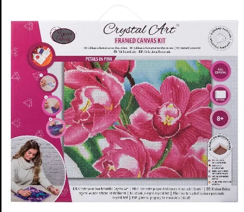CAK-QVC-4050L-23: 'Blooming Orchids' 40x50cm Crystal Art Kit