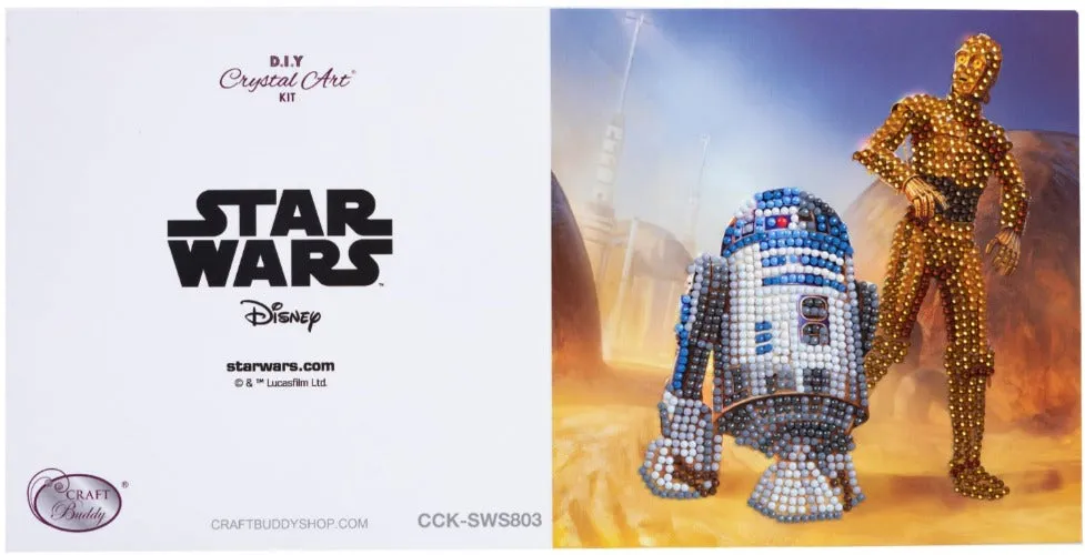 CCK-SWS803: R2-D2 & C-3PO 18x18cm Crystal Art Card