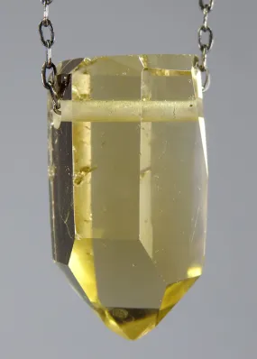 Citrine Quartz Crystal Necklace