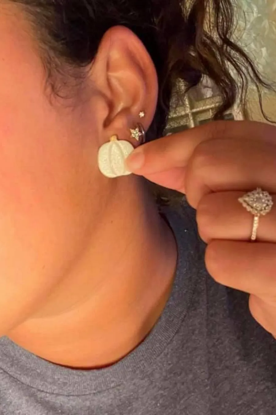 Clay Pumpkin Earrings