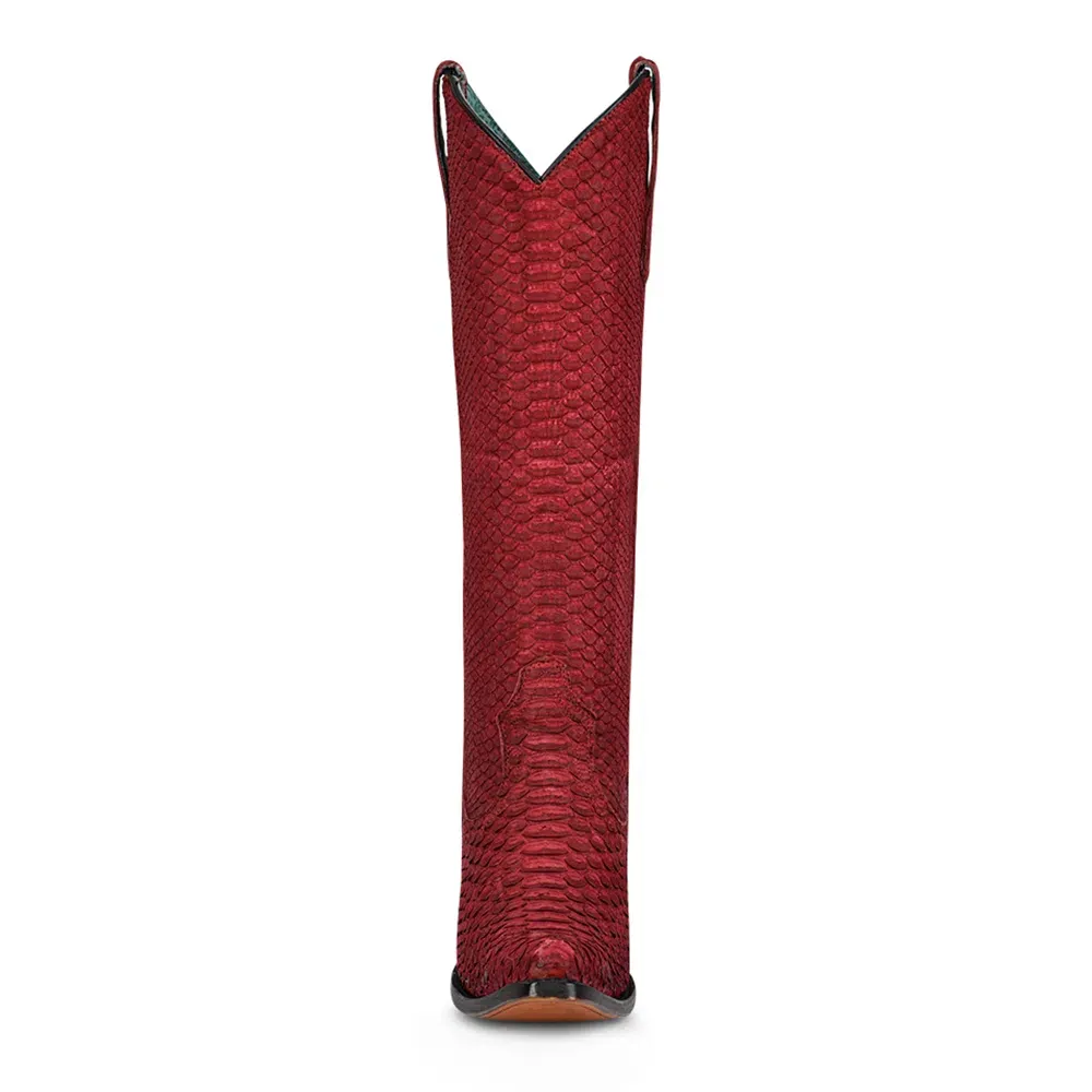 Corral Ladies Python Exotic Red Tall Boots A4194
