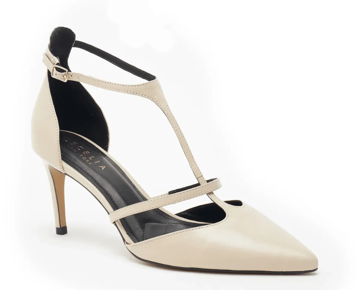 Crawford Heel - Beige Lizzard