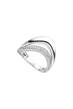 Crystal Galaxy Ring Silver