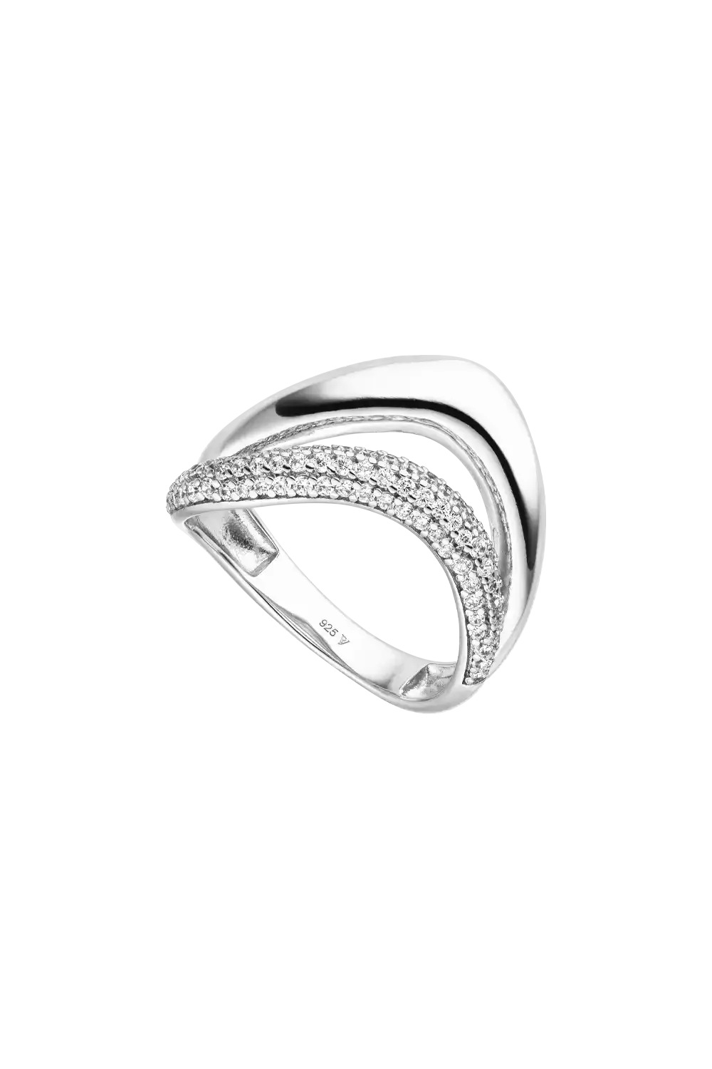 Crystal Galaxy Ring Silver