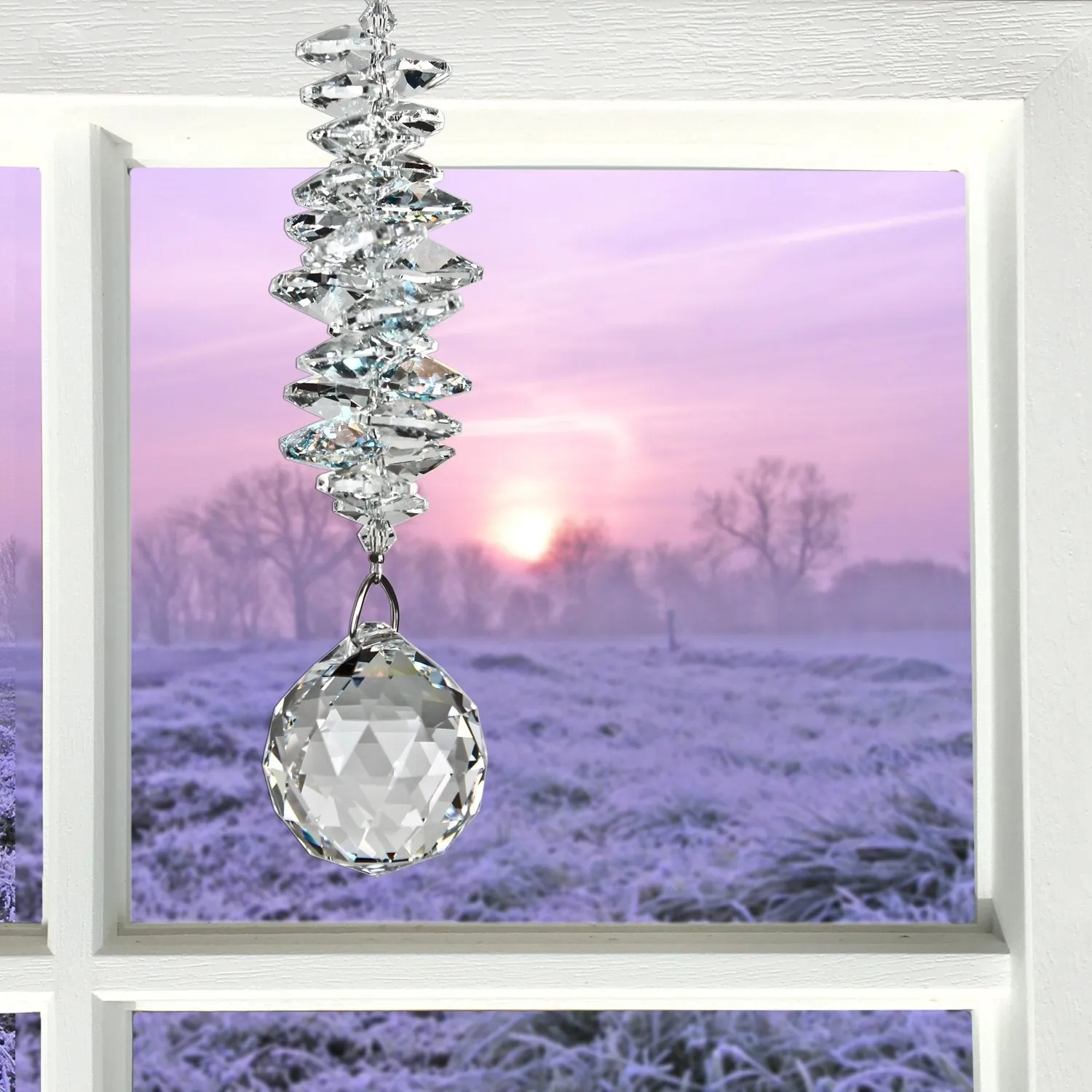 Crystal Grand Cascade Suncatcher - Ice