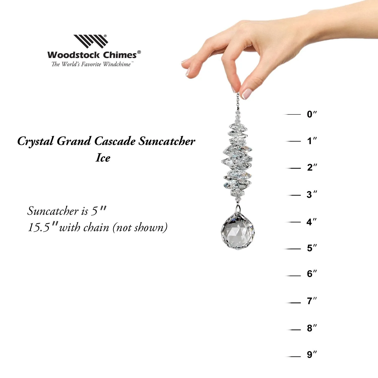 Crystal Grand Cascade Suncatcher - Ice