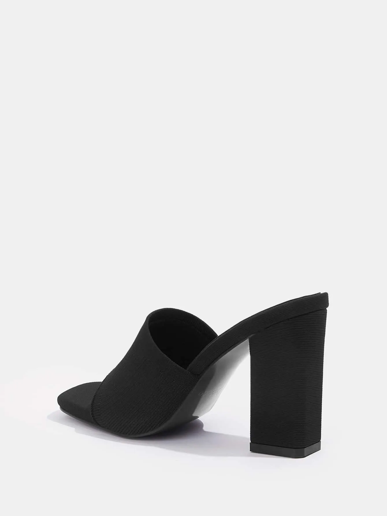 CUCCOO BASICS Woman Shoes Minimalist Chunky Heeled Mule Sandals, Elegant Black Heeled Sandals For Summer Graduation Heels Prom Heels Vacation Shoes Summer Sale Back To School Shoes College Student Shoes
