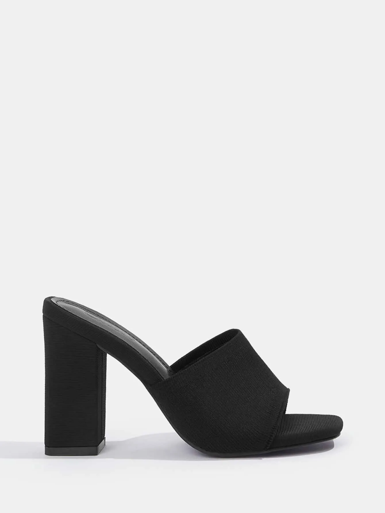 CUCCOO BASICS Woman Shoes Minimalist Chunky Heeled Mule Sandals, Elegant Black Heeled Sandals For Summer Graduation Heels Prom Heels Vacation Shoes Summer Sale Back To School Shoes College Student Shoes