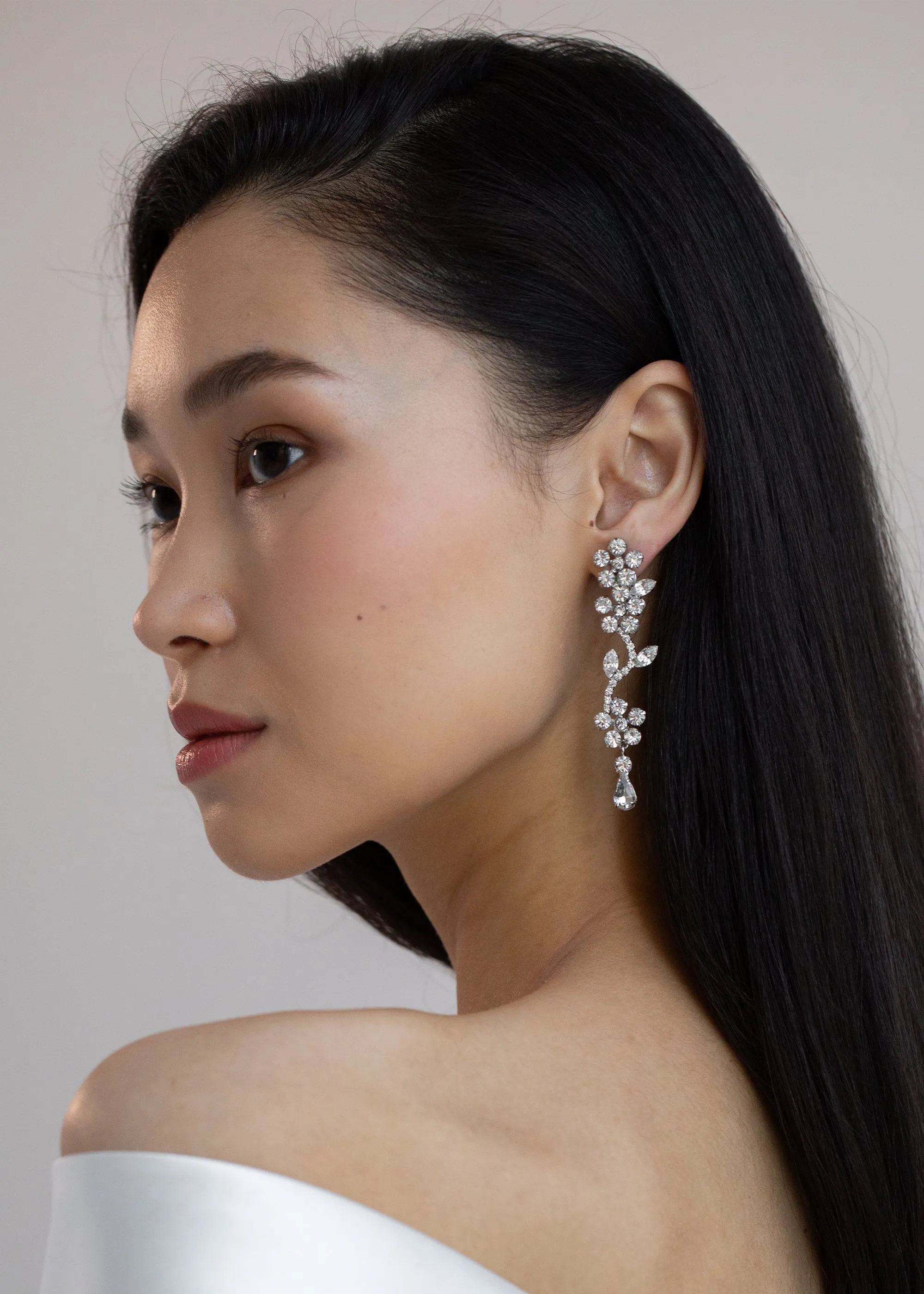 Dania Earrings -- Crystal