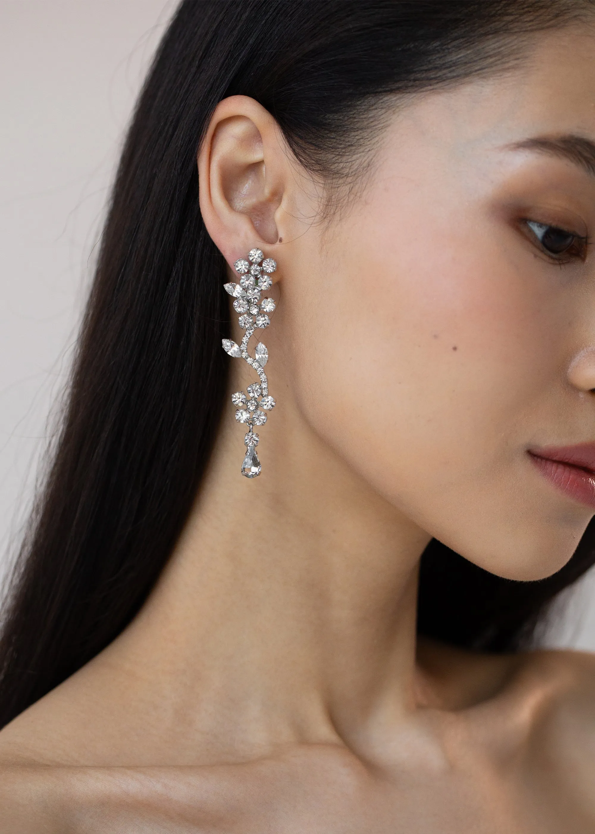 Dania Earrings -- Crystal