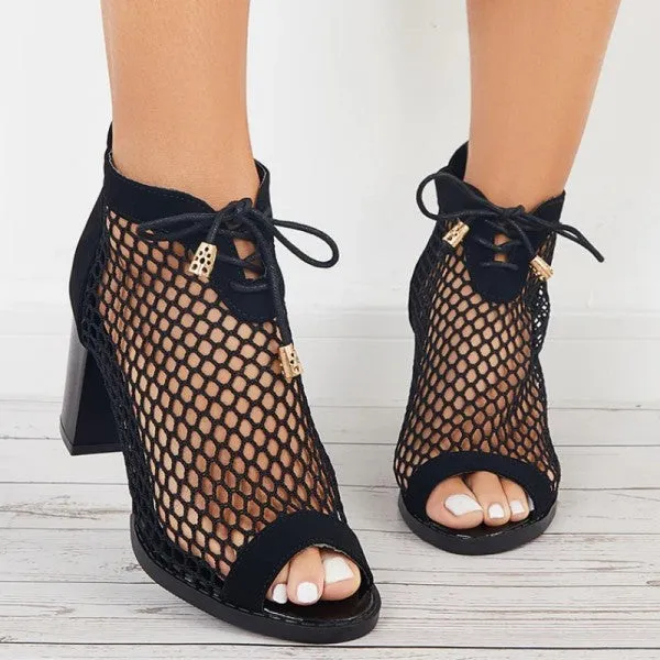 deanwangkt - Black Casual Hollowed Out Patchwork Frenulum Fish Mouth Out Door Wedges Shoes (Heel Height 2.75in)